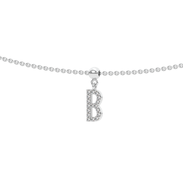 Letter "B" Bead Charm Necklace
