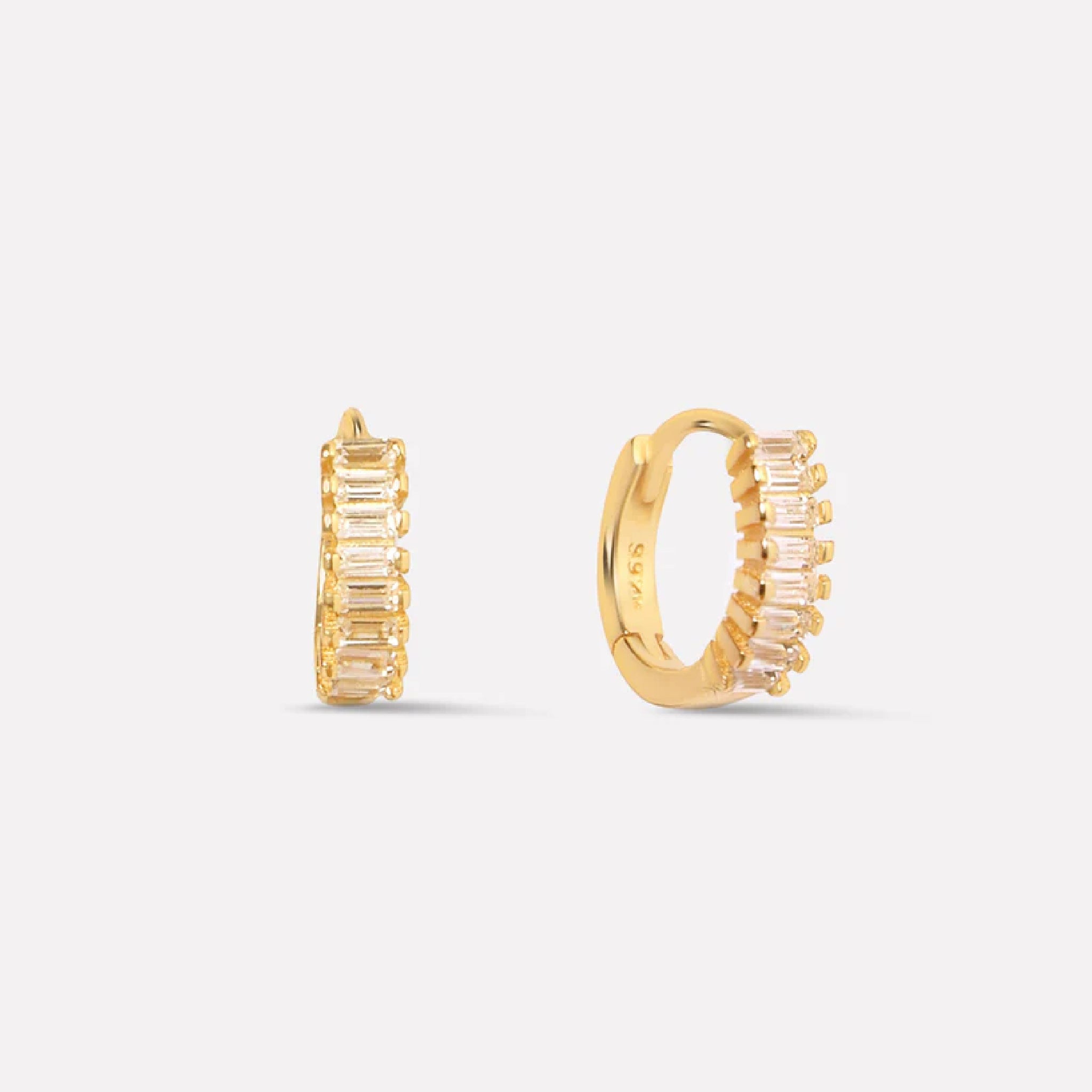 Baguette Hoop Earrings