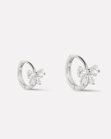 Bow Tie Dainty Hoop Earrings