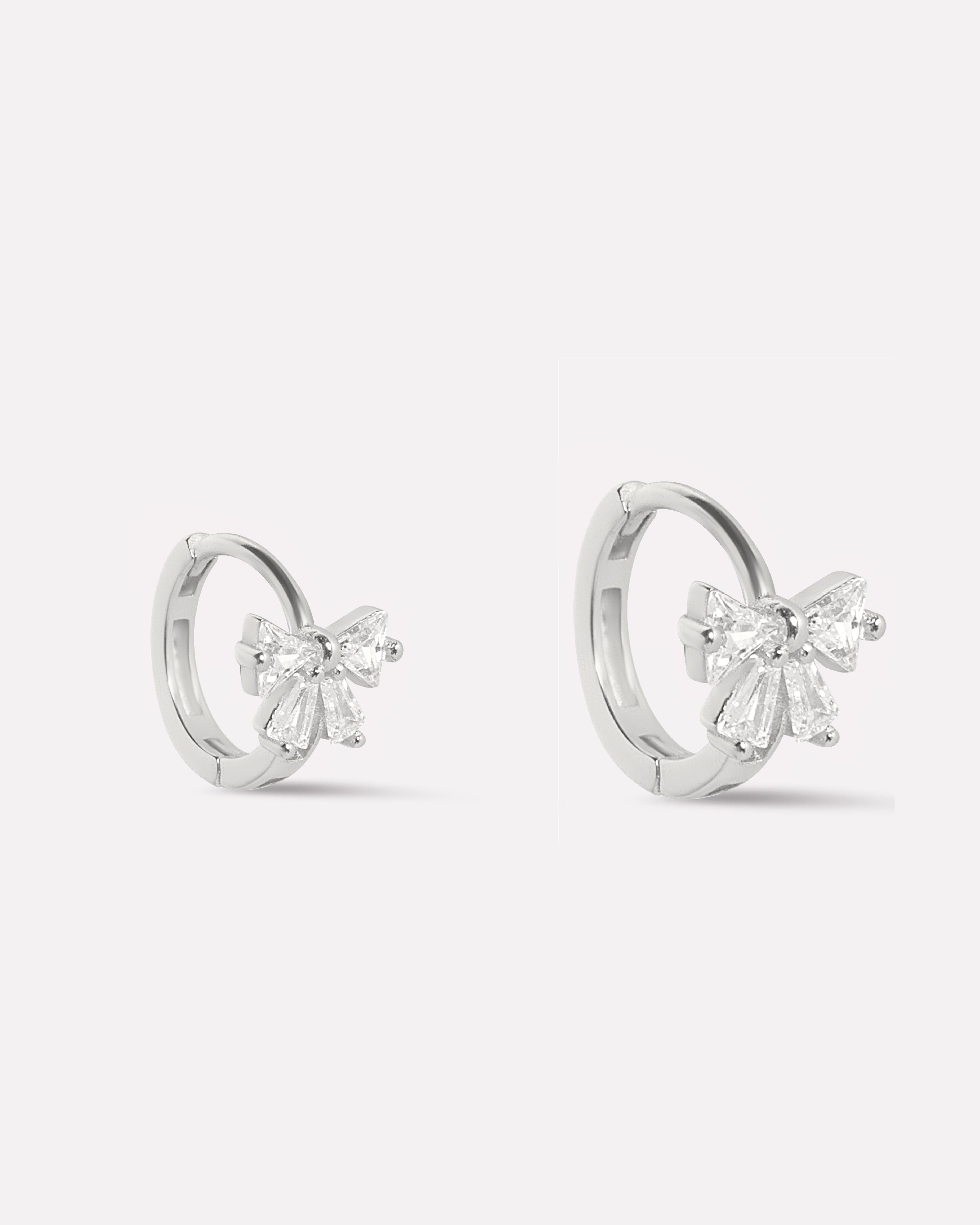 Bow Tie Dainty Hoop Earrings