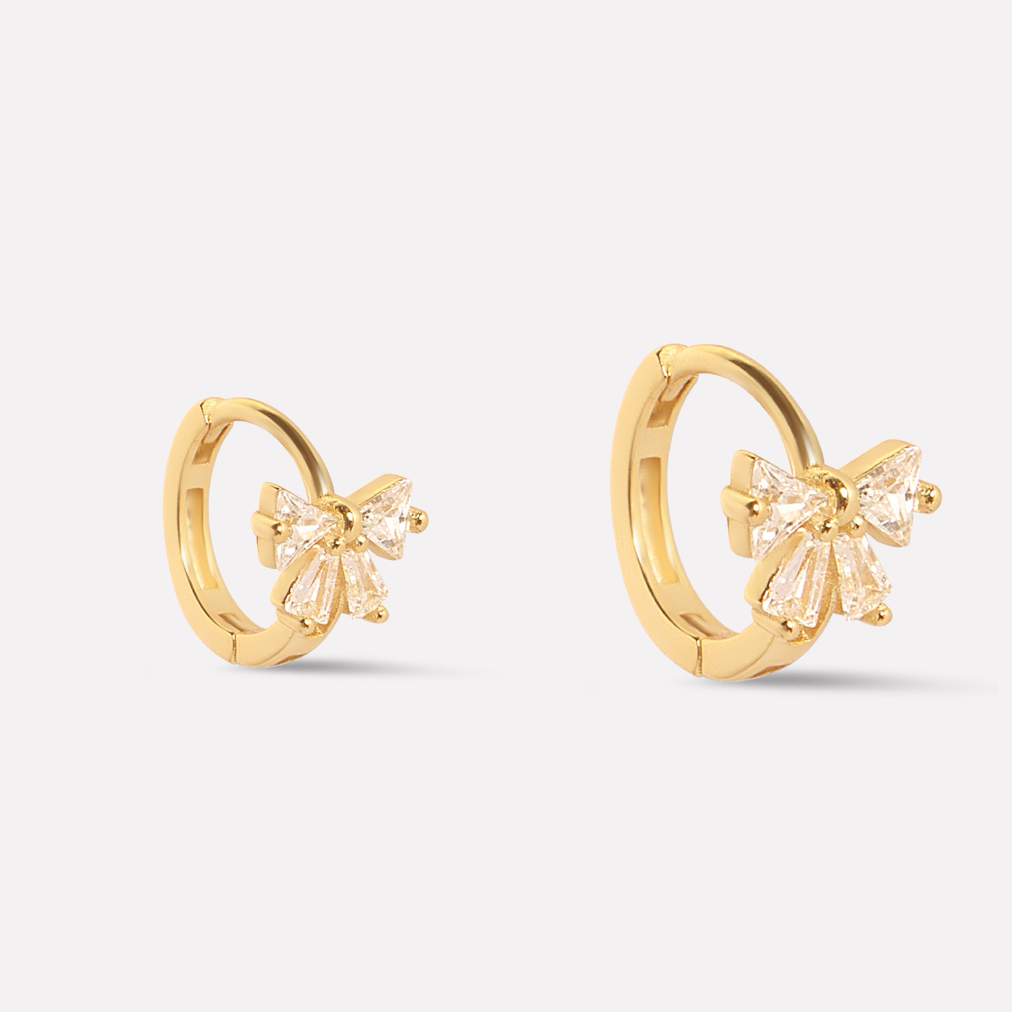 Bow Tie Dainty Hoop Earrings
