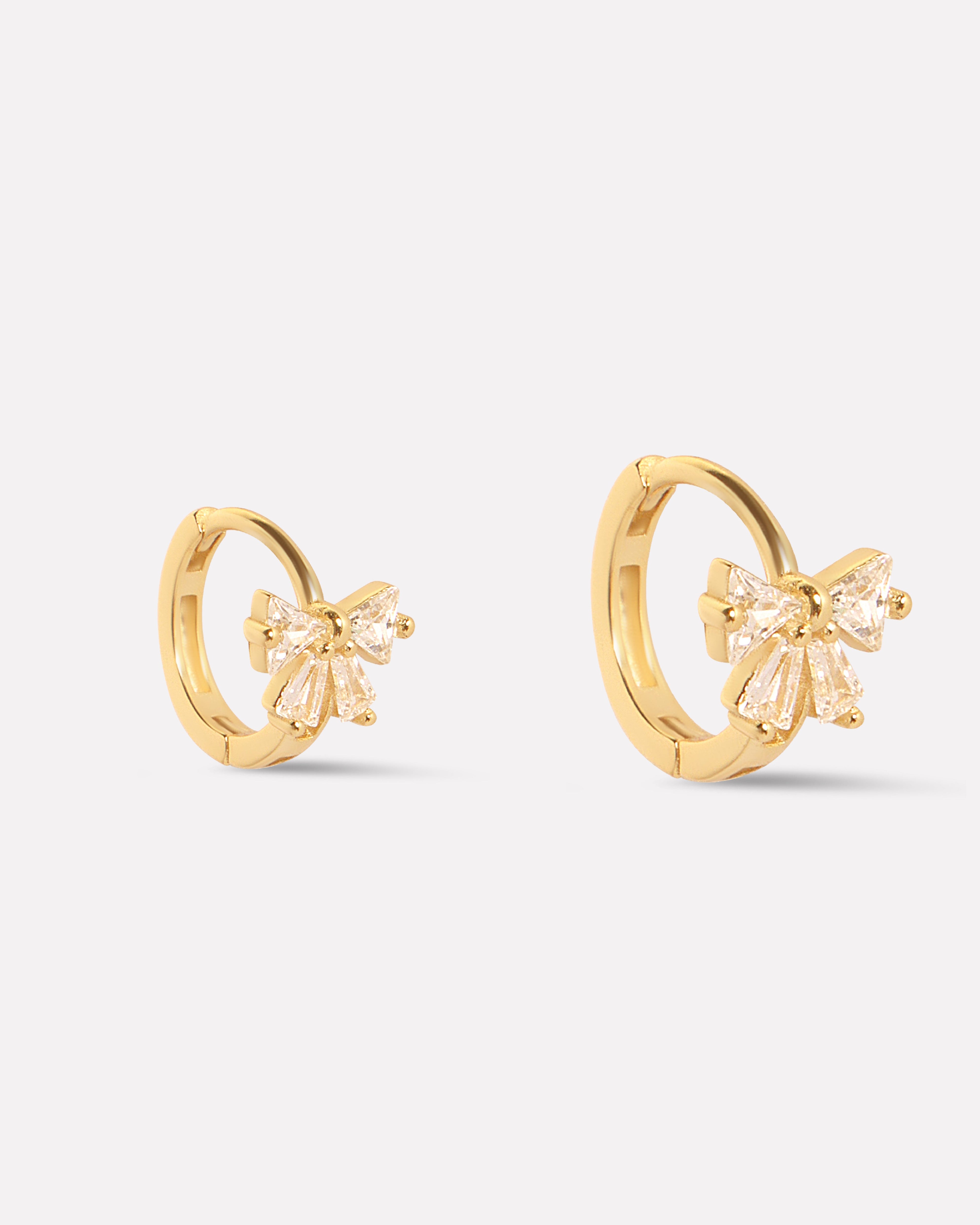 Bow Tie Dainty Hoop Earrings
