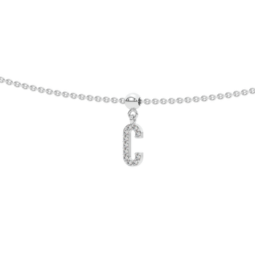 Letter "C" Bead Charm Necklace