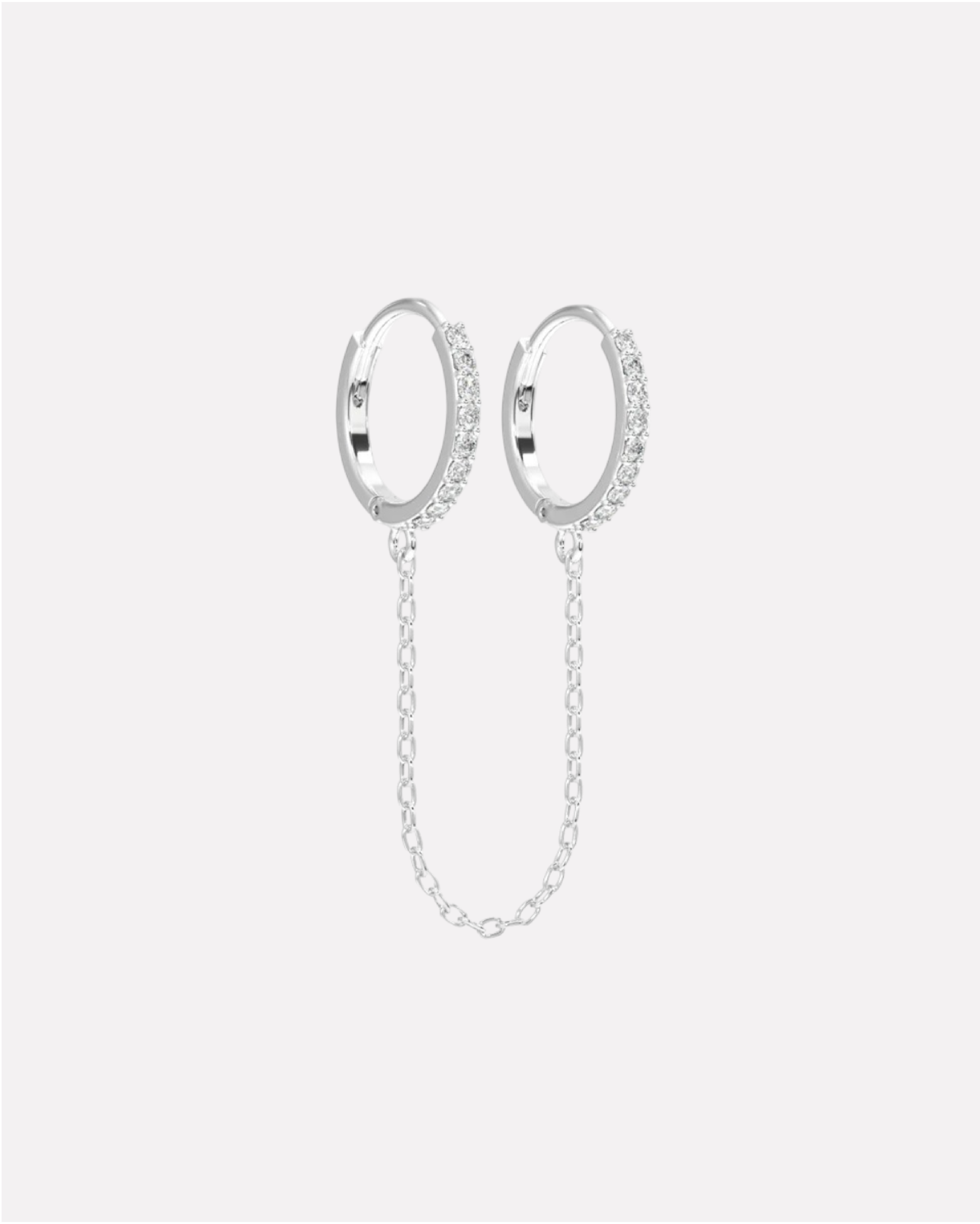 Connecting Hoop Chain Earrings