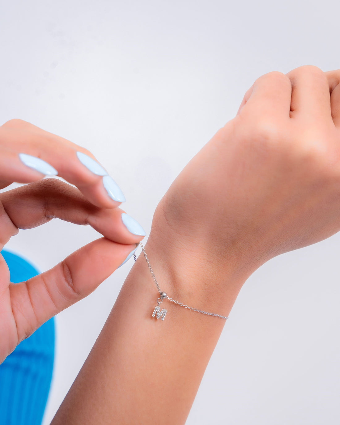 Letter "I" Bead Charm Bracelet