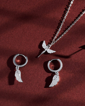 Silver Flying Angel - Jewelry Set - Gifting Bundle