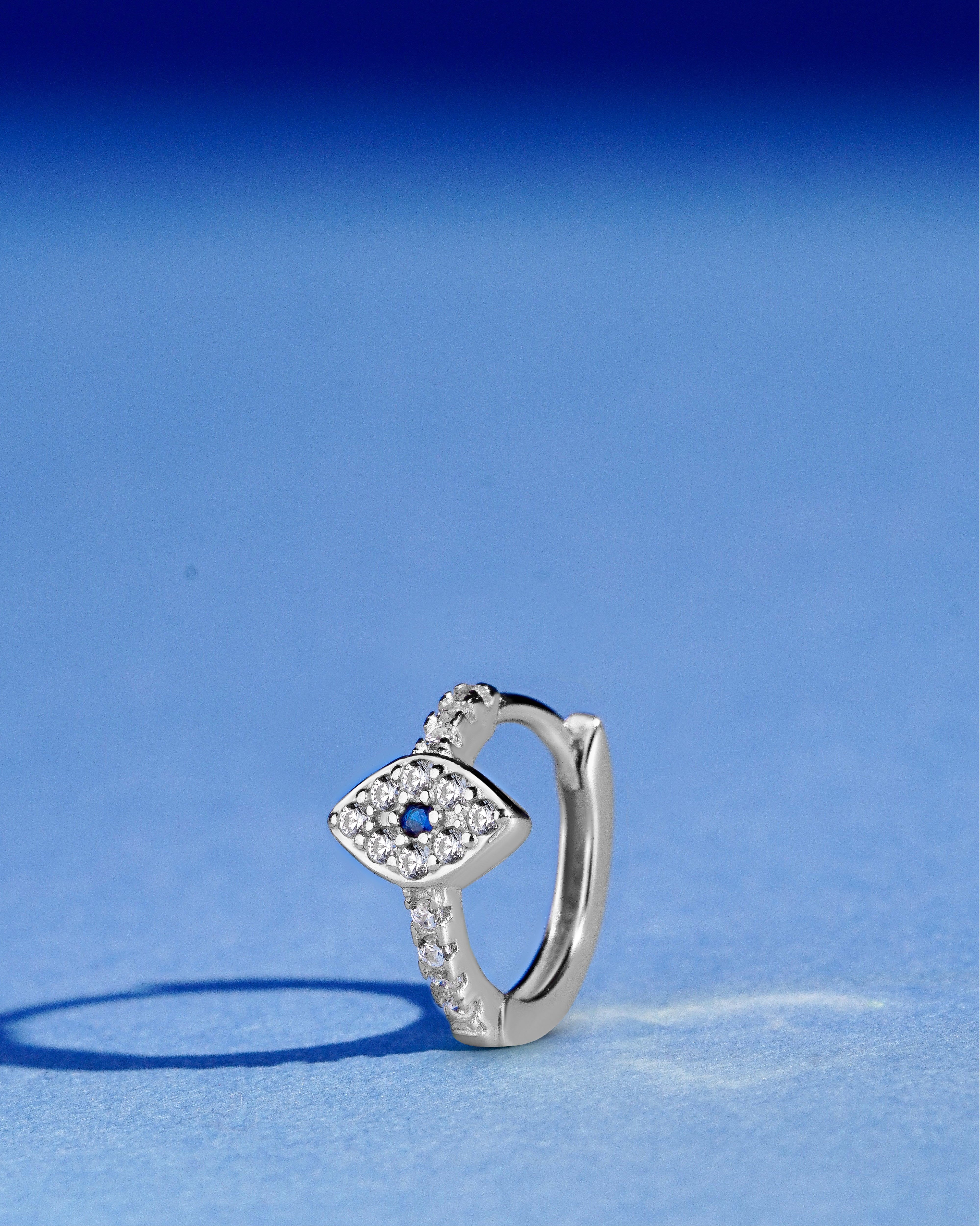 Evil Eye Huggee Hoop Earrings