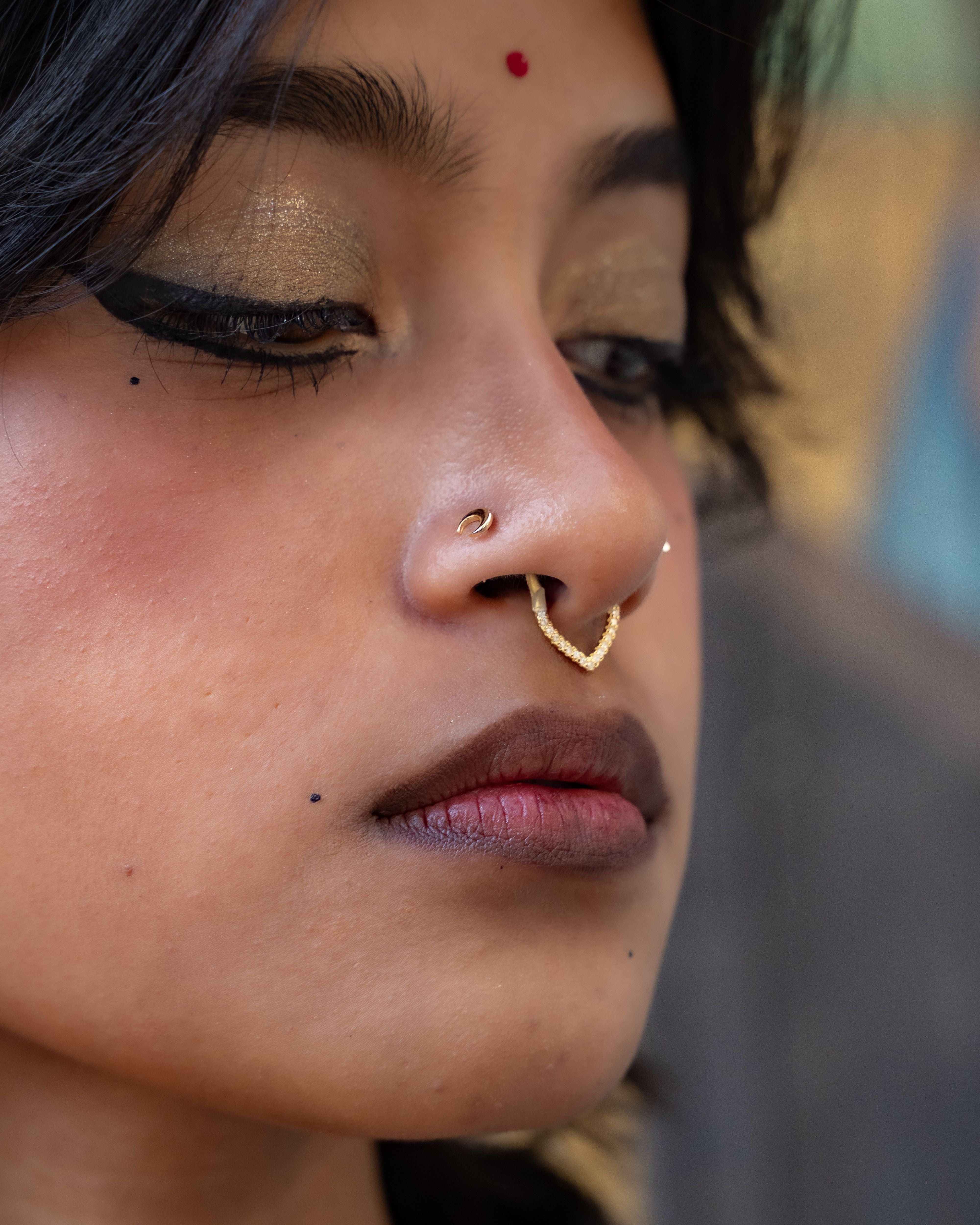 Crescent Moon Nose Pin