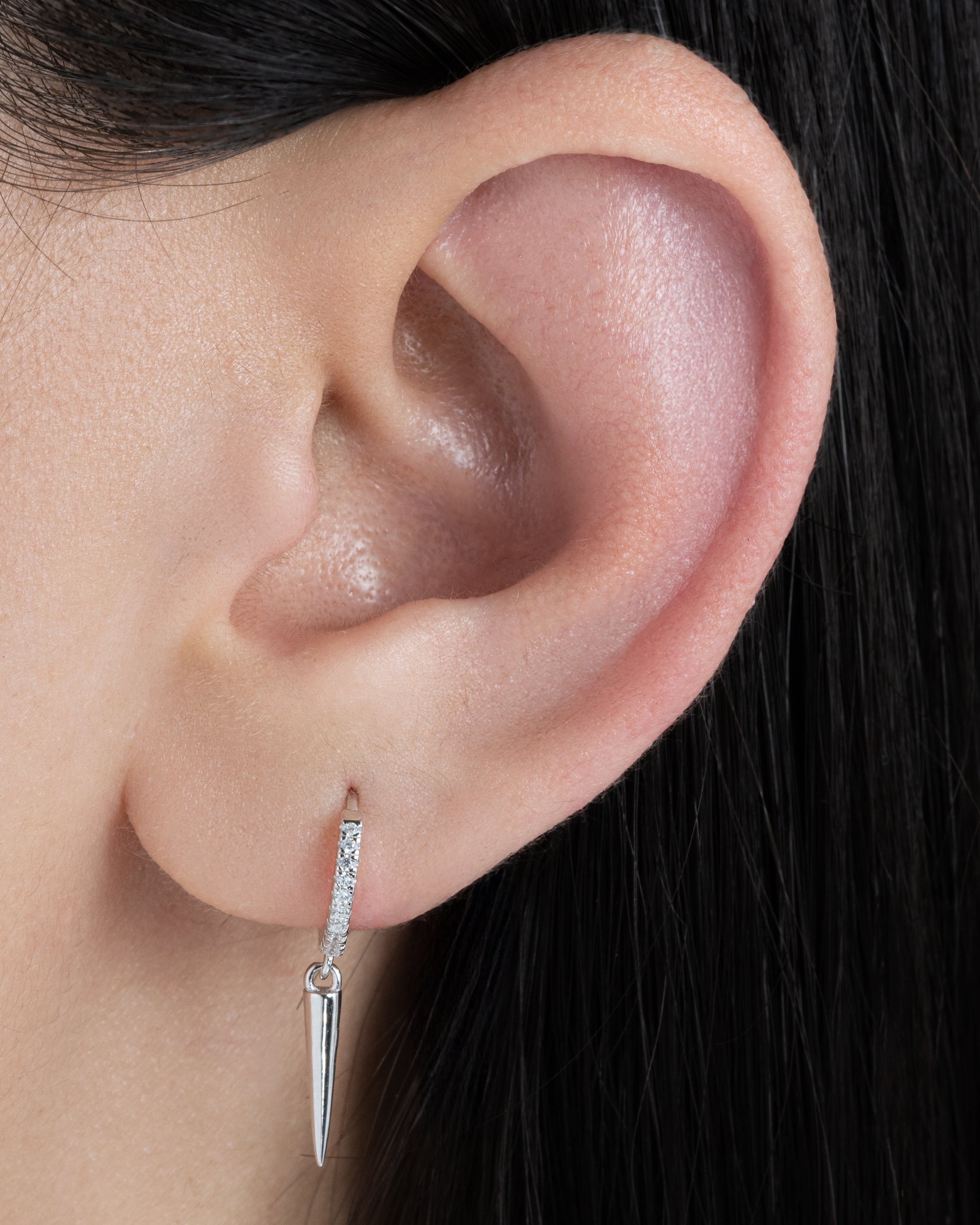 Bar Charm Hoop Earrings