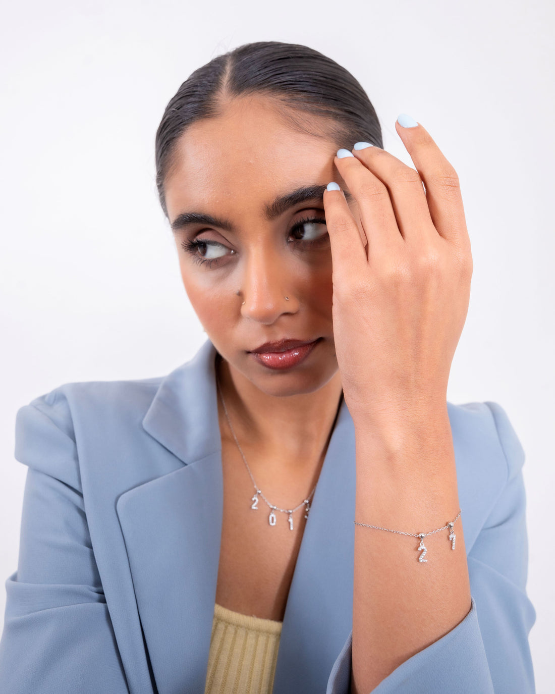 Numbers "2" Bead Charm Bracelet