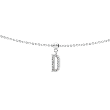 Letter "D" Bead Charm Necklace