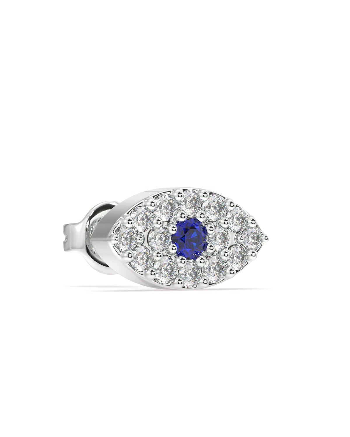 Evil Eye Earrings Stud With Zircons