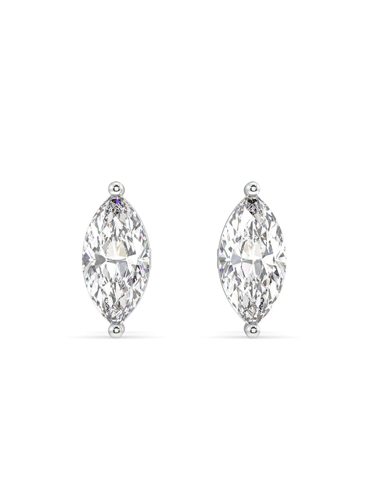 Single Marquise Stud Earrings