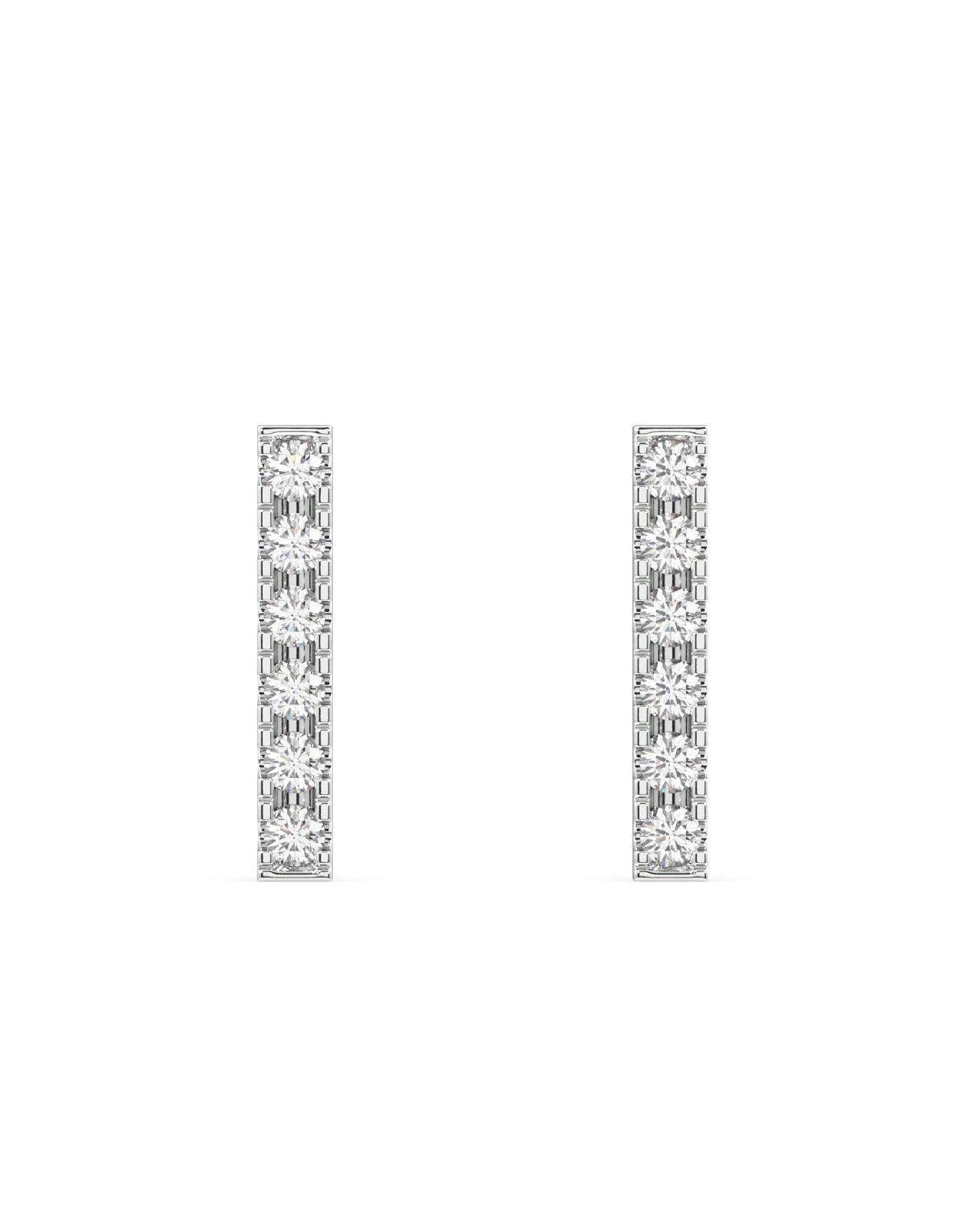 Minimal Zirconia Bar Studs Earrings