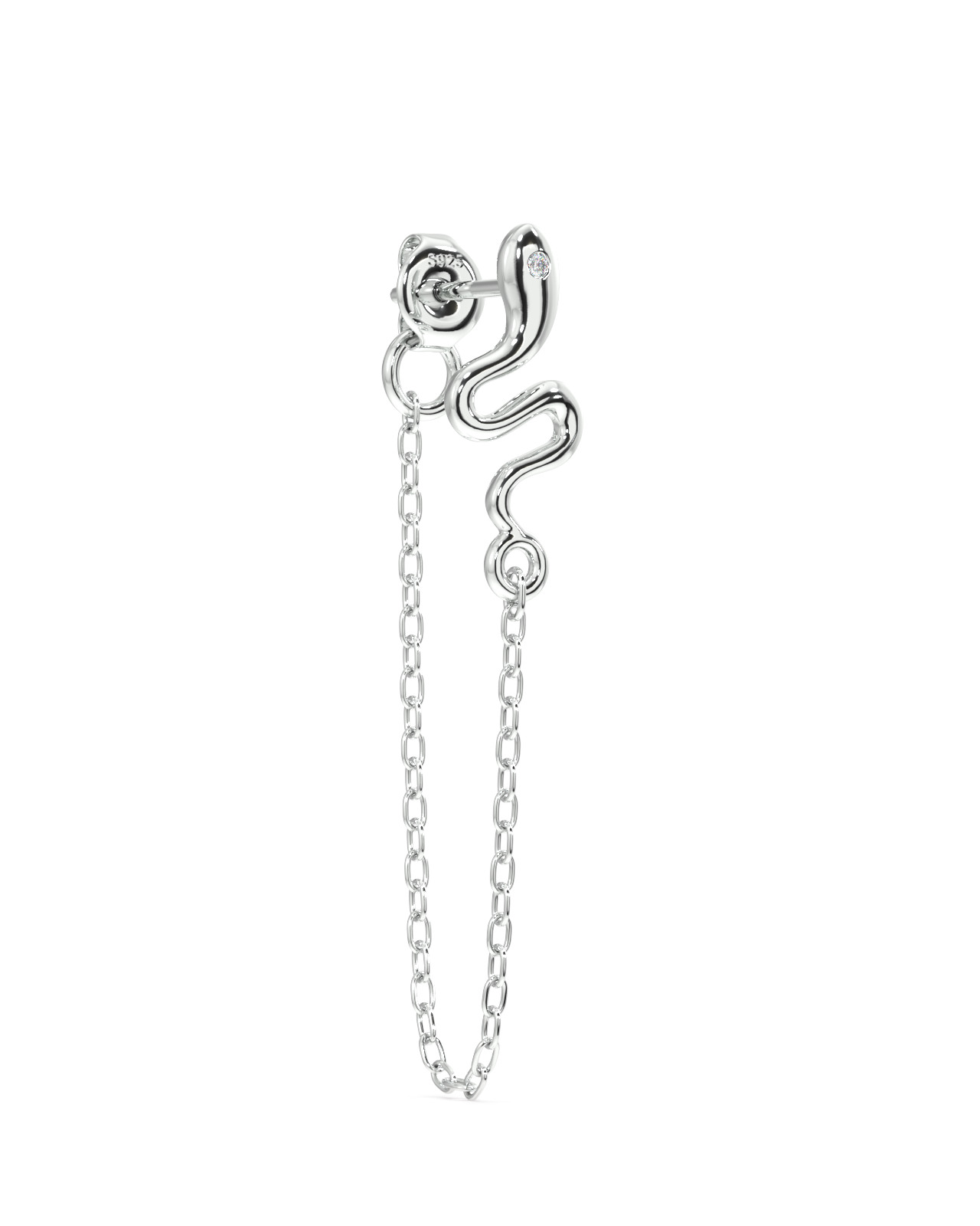 Snake Dangler Chain Earrings