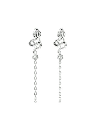 Snake Dangler Chain Earrings