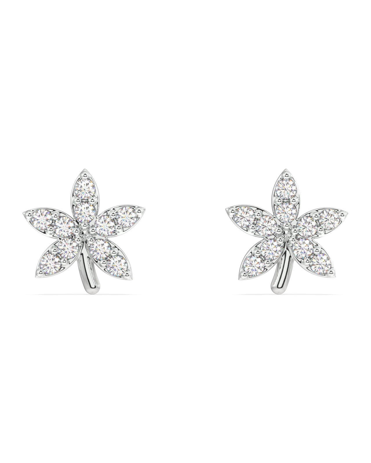 Plant Shape Stud Earrings