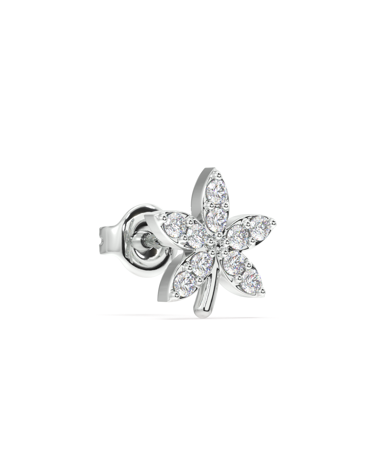 Plant Shape Stud Earrings