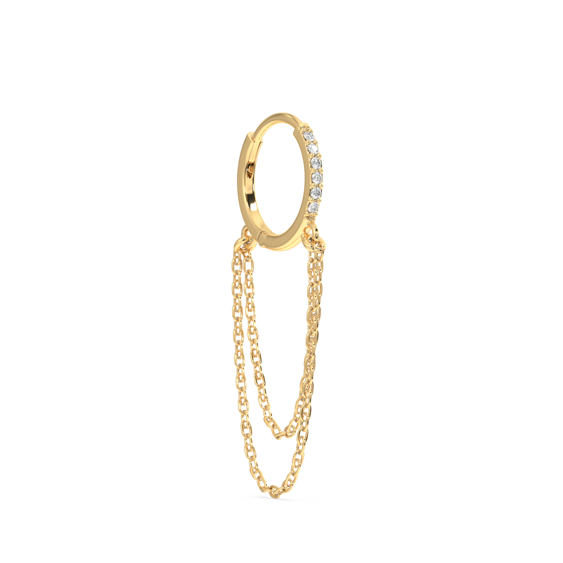 Statement Double Chain Hoop Earrings