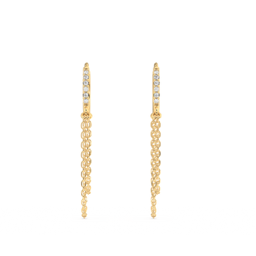 Statement Double Chain Hoop Earrings