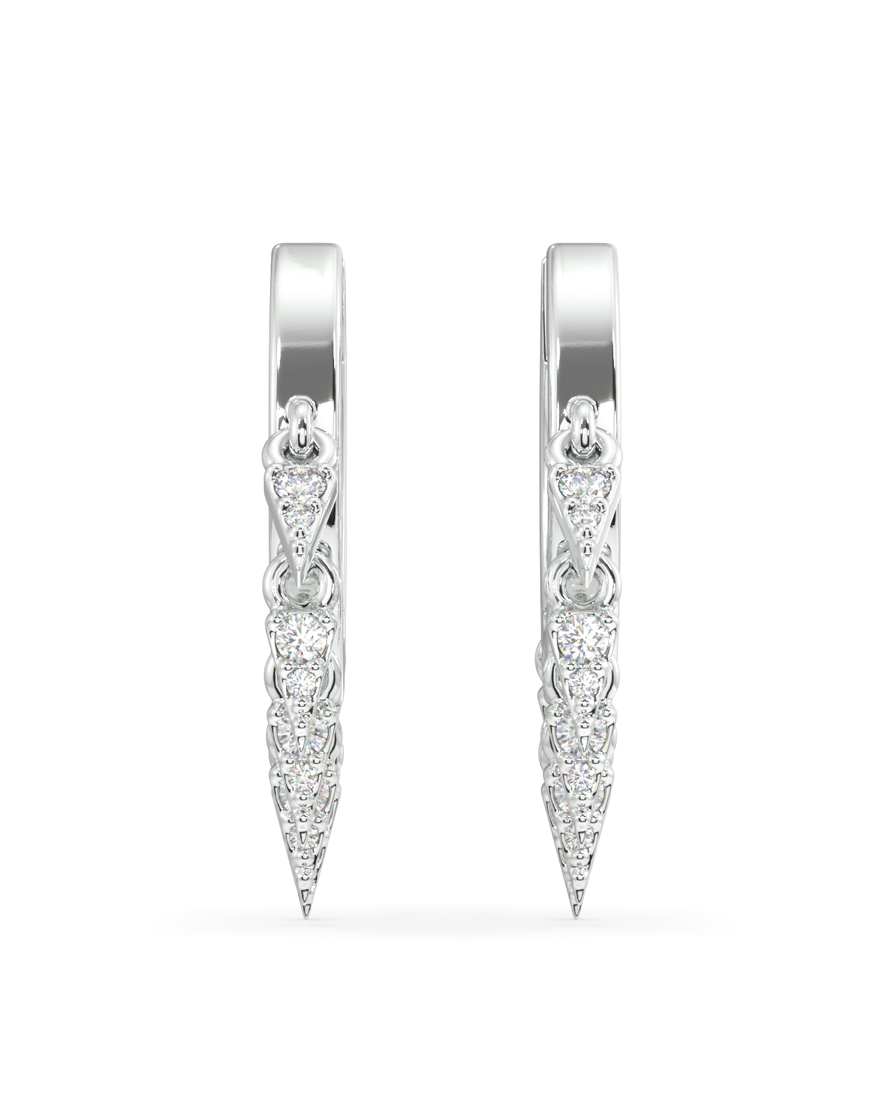 Multi Bar Charm Hoop Earrings