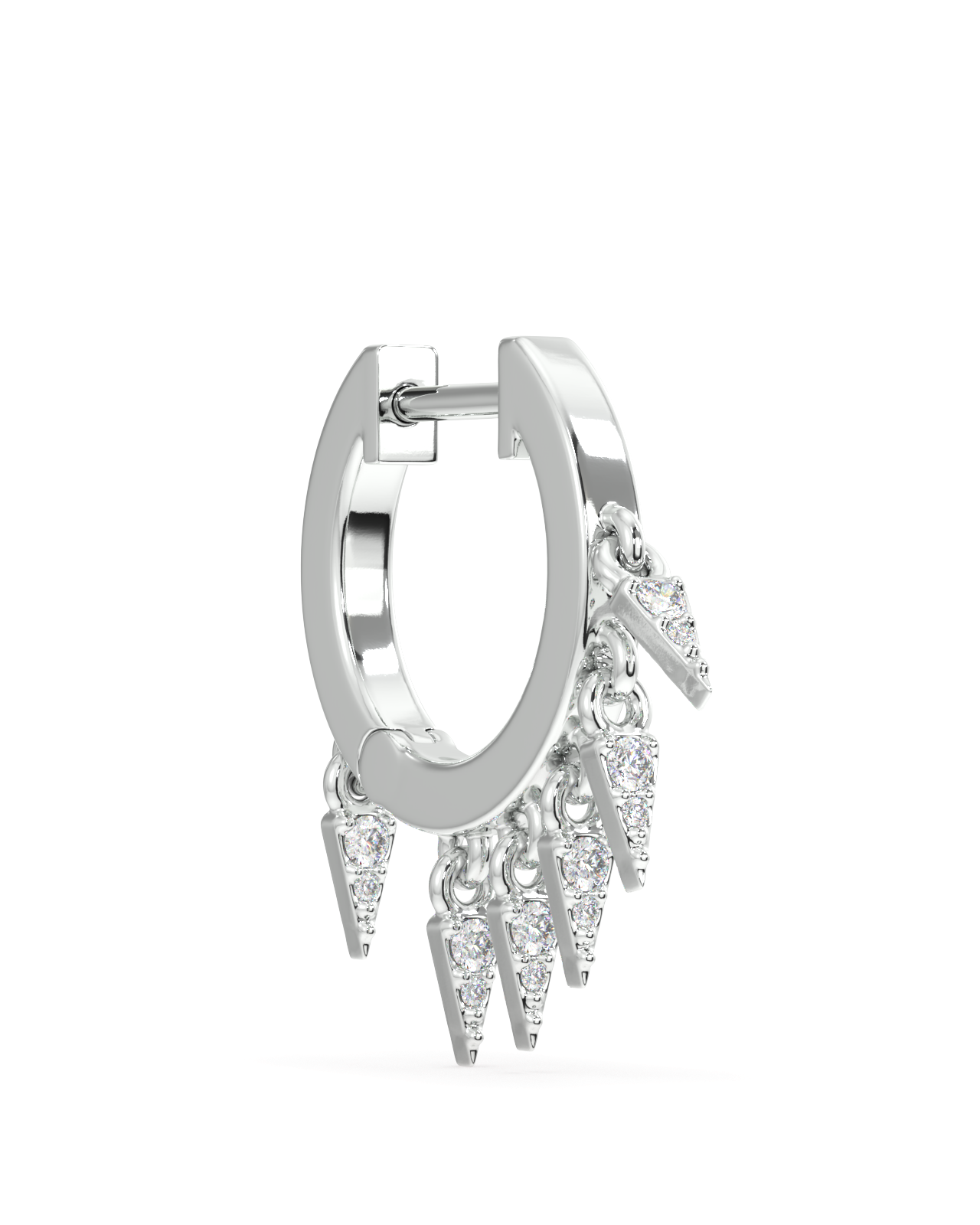 Multi Bar Charm Hoop Earrings