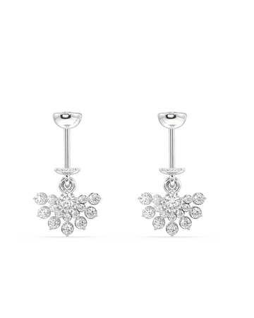 Spider's Web Helix Jewelry - Piercing Hanging with cubic zircon stones in a spider web design, ideal for helix piercings and elegant ear styling.