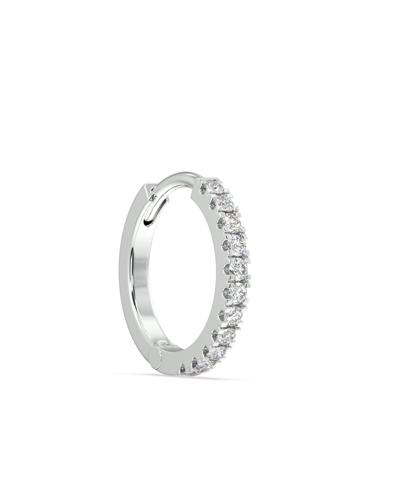 Zirconia Statement Round Hoop Earrings Multiple Size