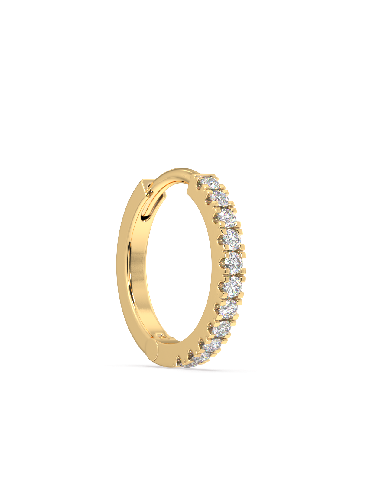 Zirconia Statement Round Hoop Earrings Multiple Size