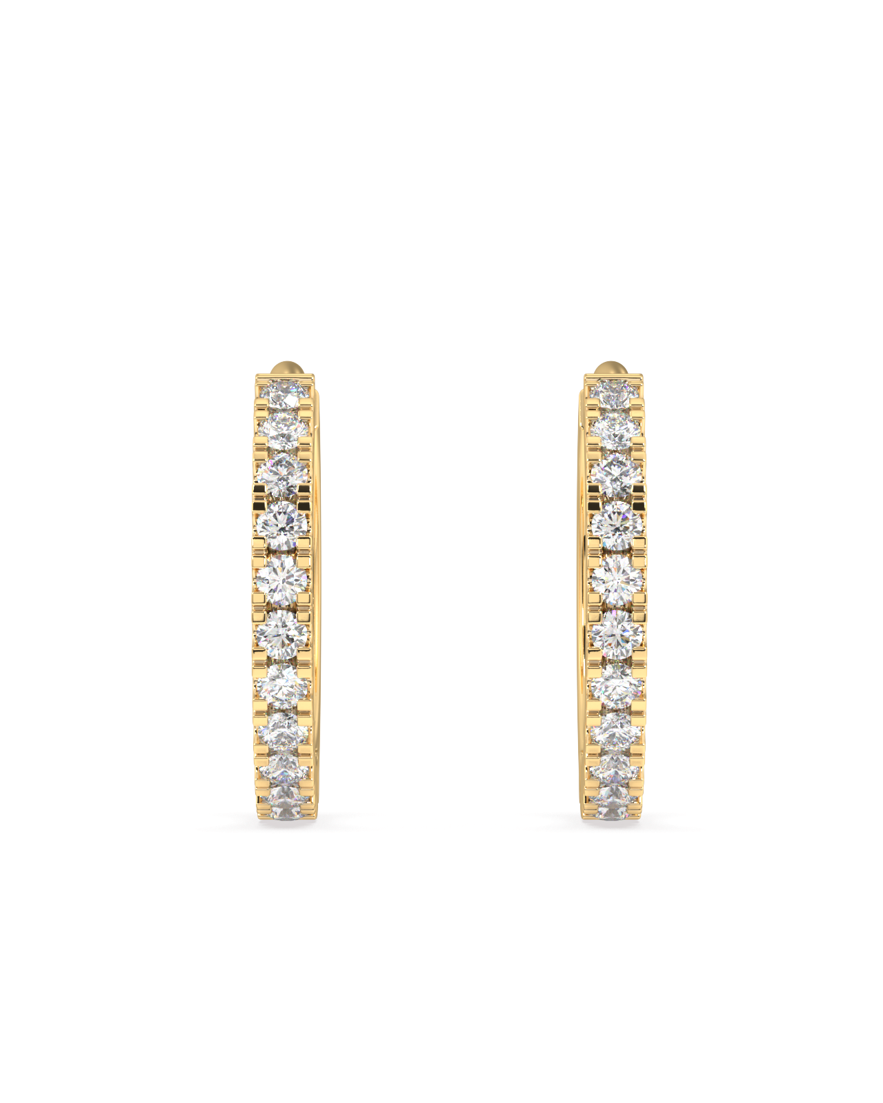 Zirconia Statement Round Hoop Earrings Multiple Size