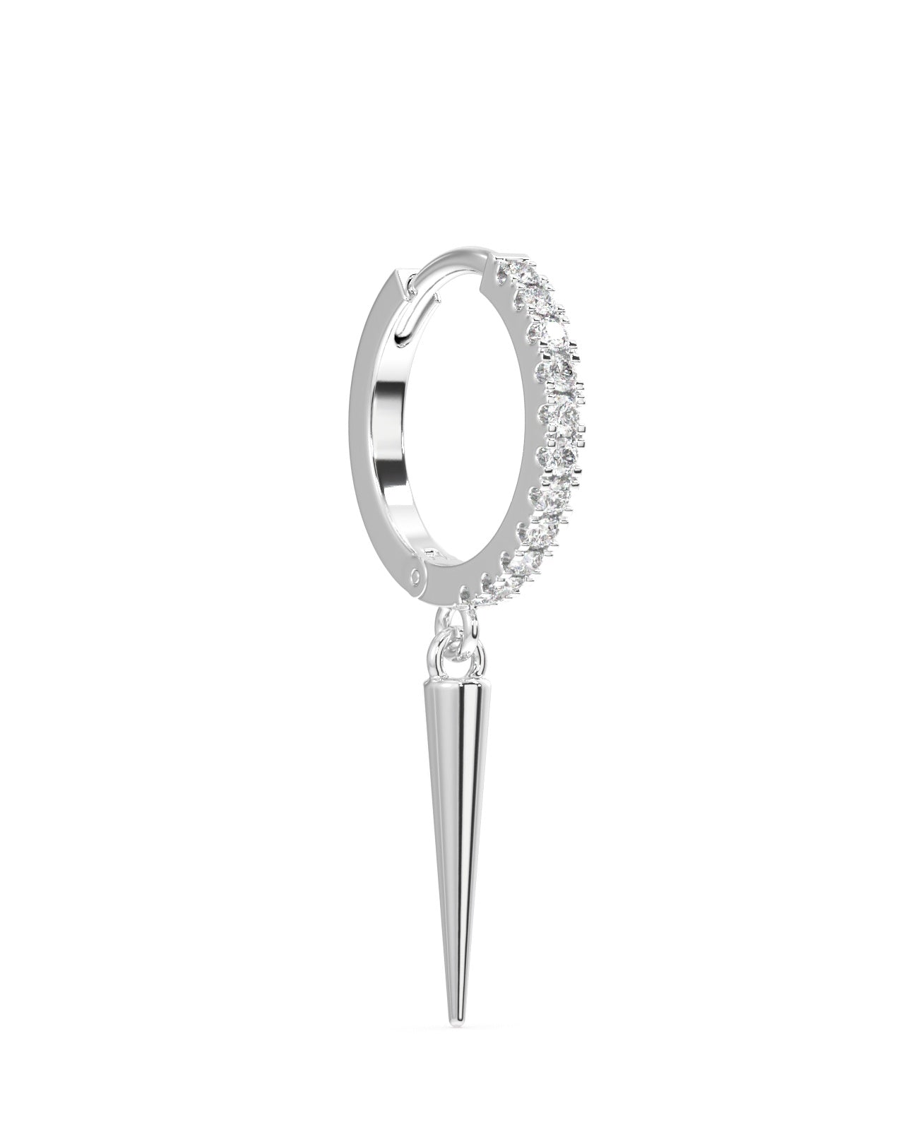 Bar Charm Hoop Earrings