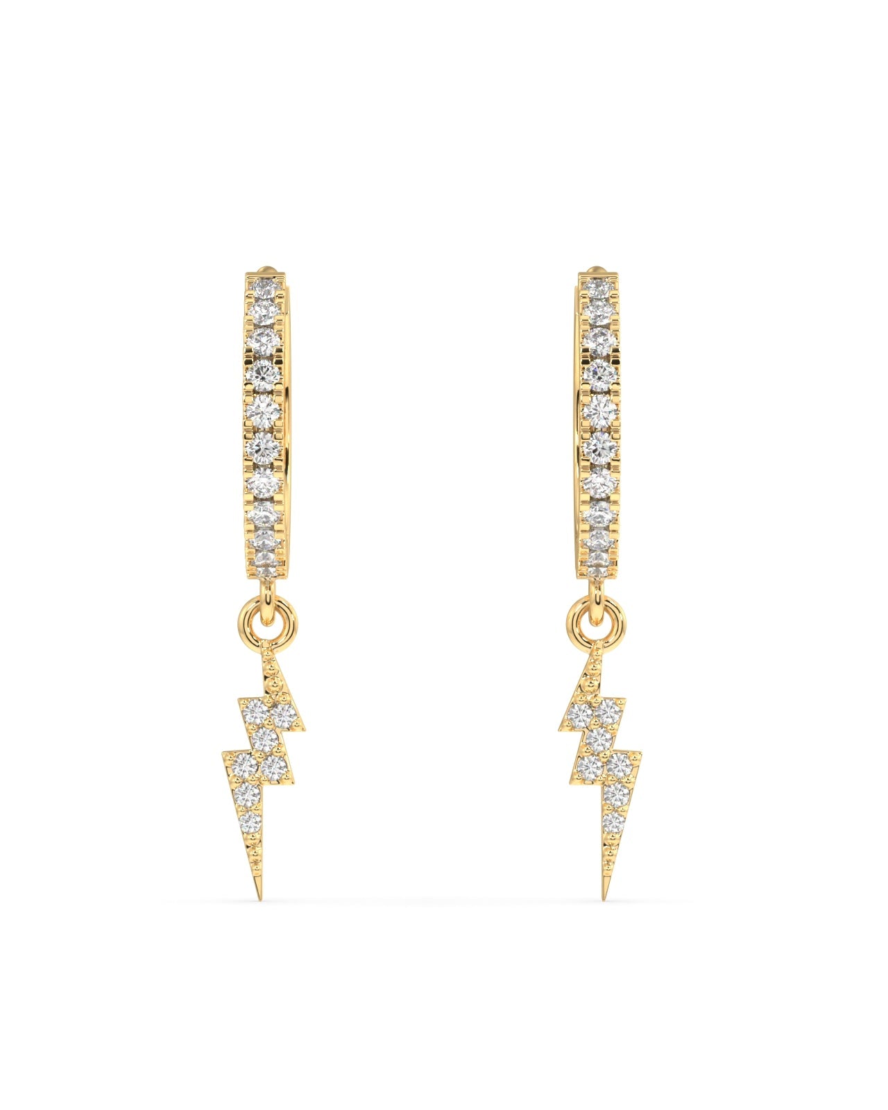 Thunder Charm Hoop Earrings
