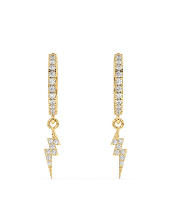 Thunder Charm Hoop Earrings