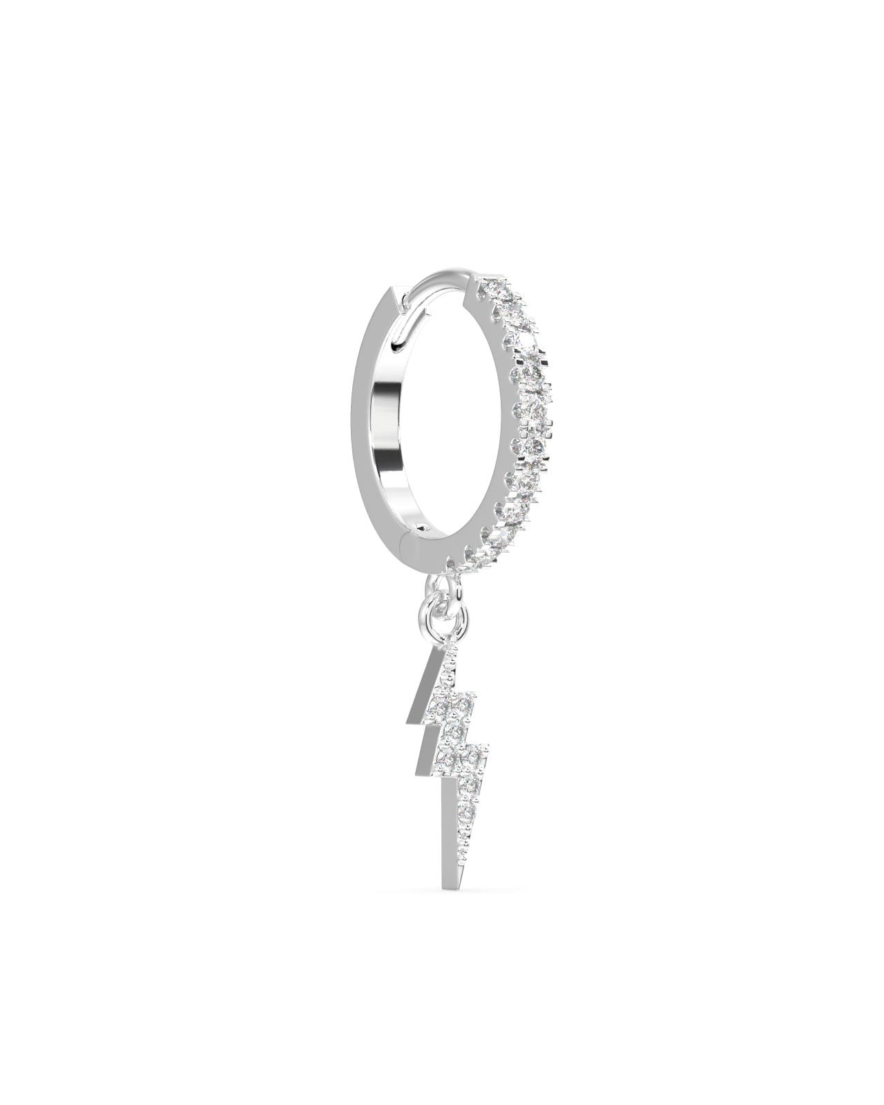 Thunder Charm Hoop Earrings