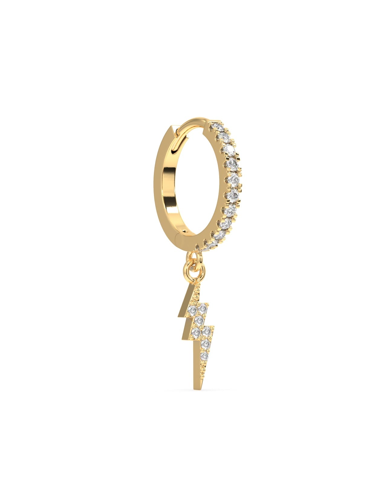 Thunder Charm Hoop Earrings