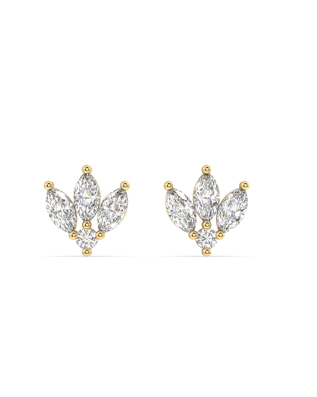 Three Petal Stud Earrings