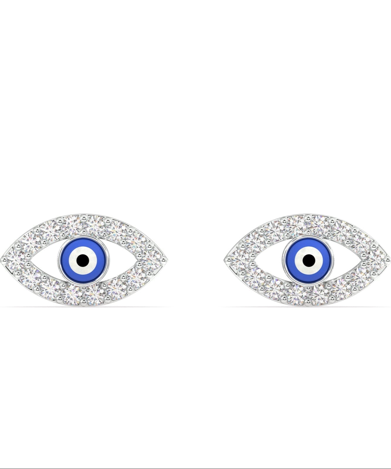 Enamel Evil Eye Stud Earrings