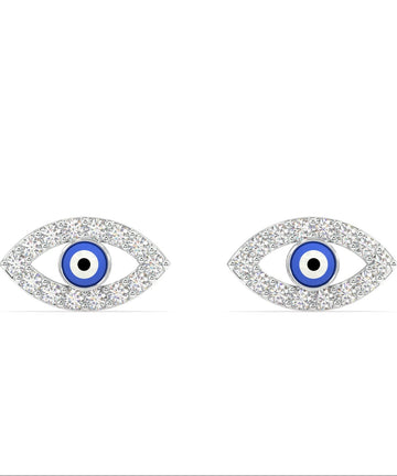 Enamel Evil Eye Stud Earrings