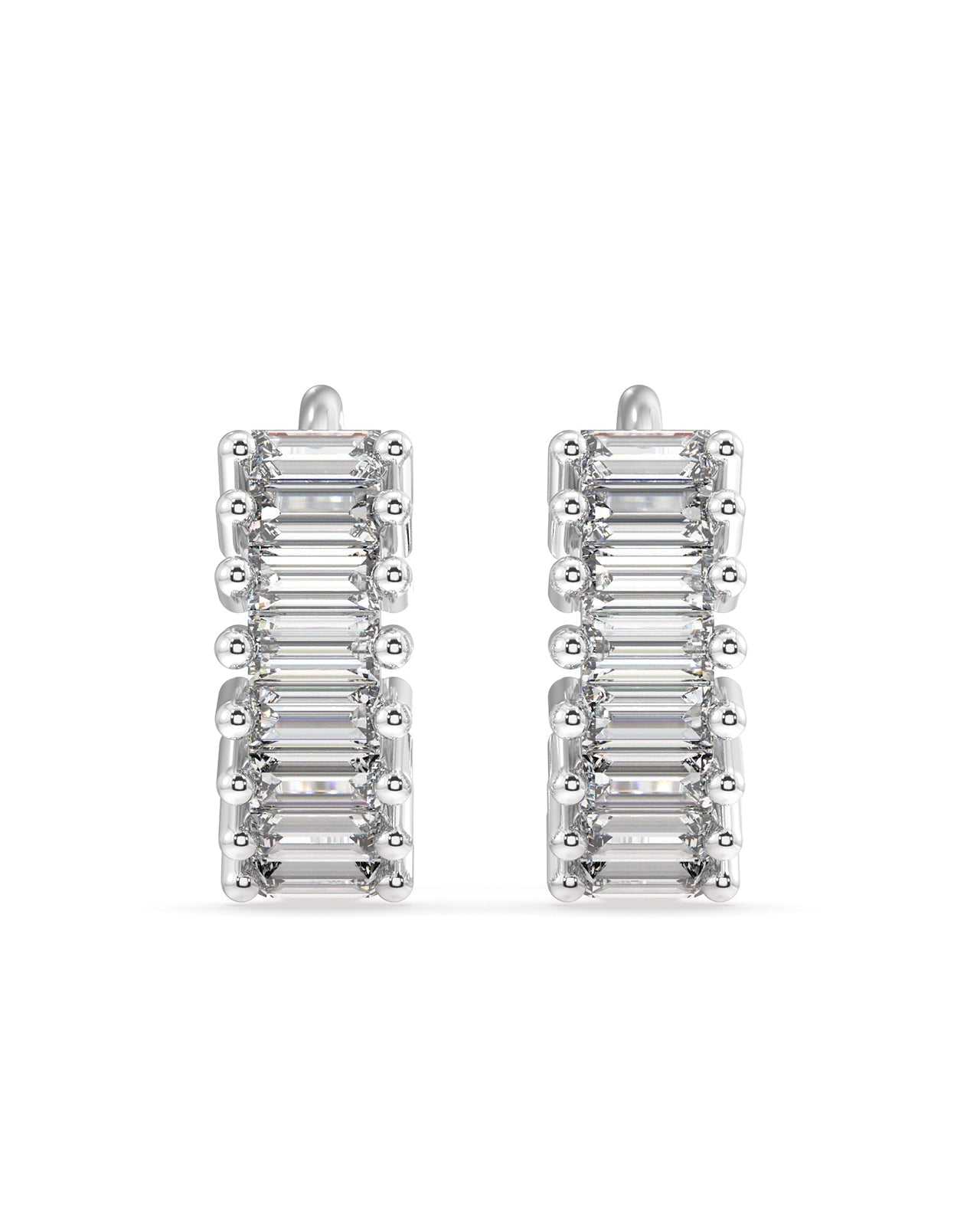 Baguette Hoop Earrings