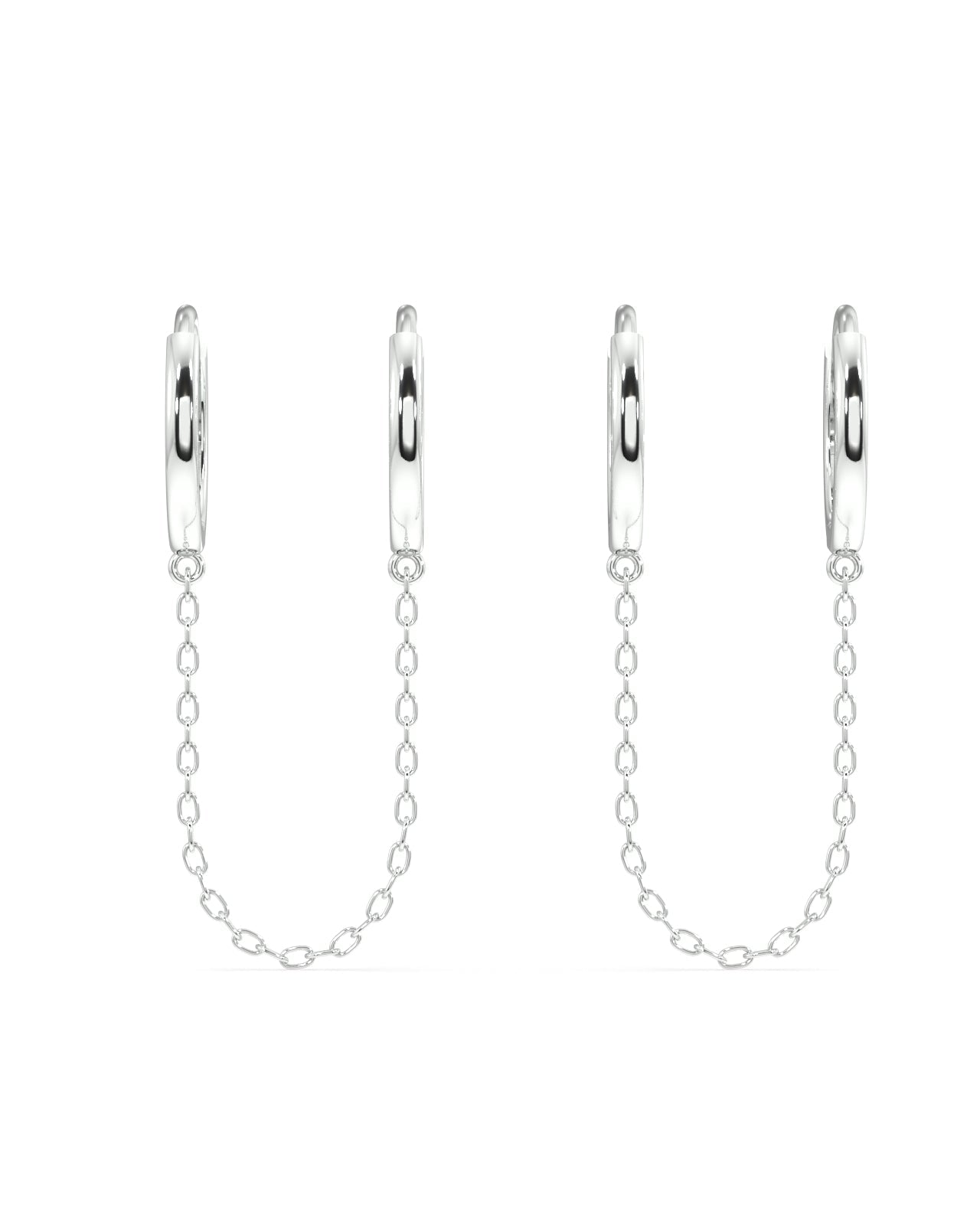 Chain Connector Essential Hoop Chain Earrings