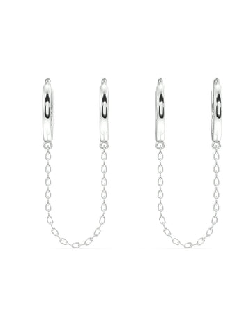 Chain Connector Essential Hoop Chain Earrings