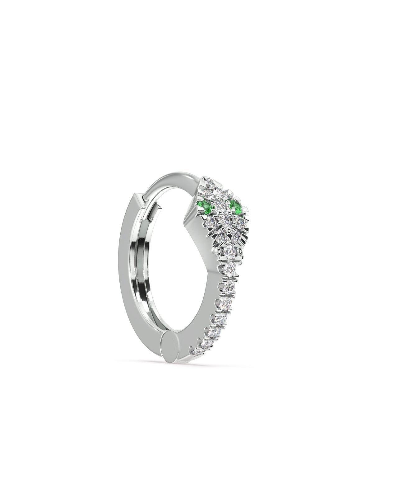 Zirconia Snake Hoop Earrings