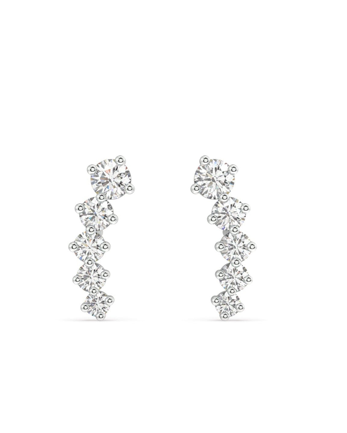 Five Stone Climber Studs Earrings