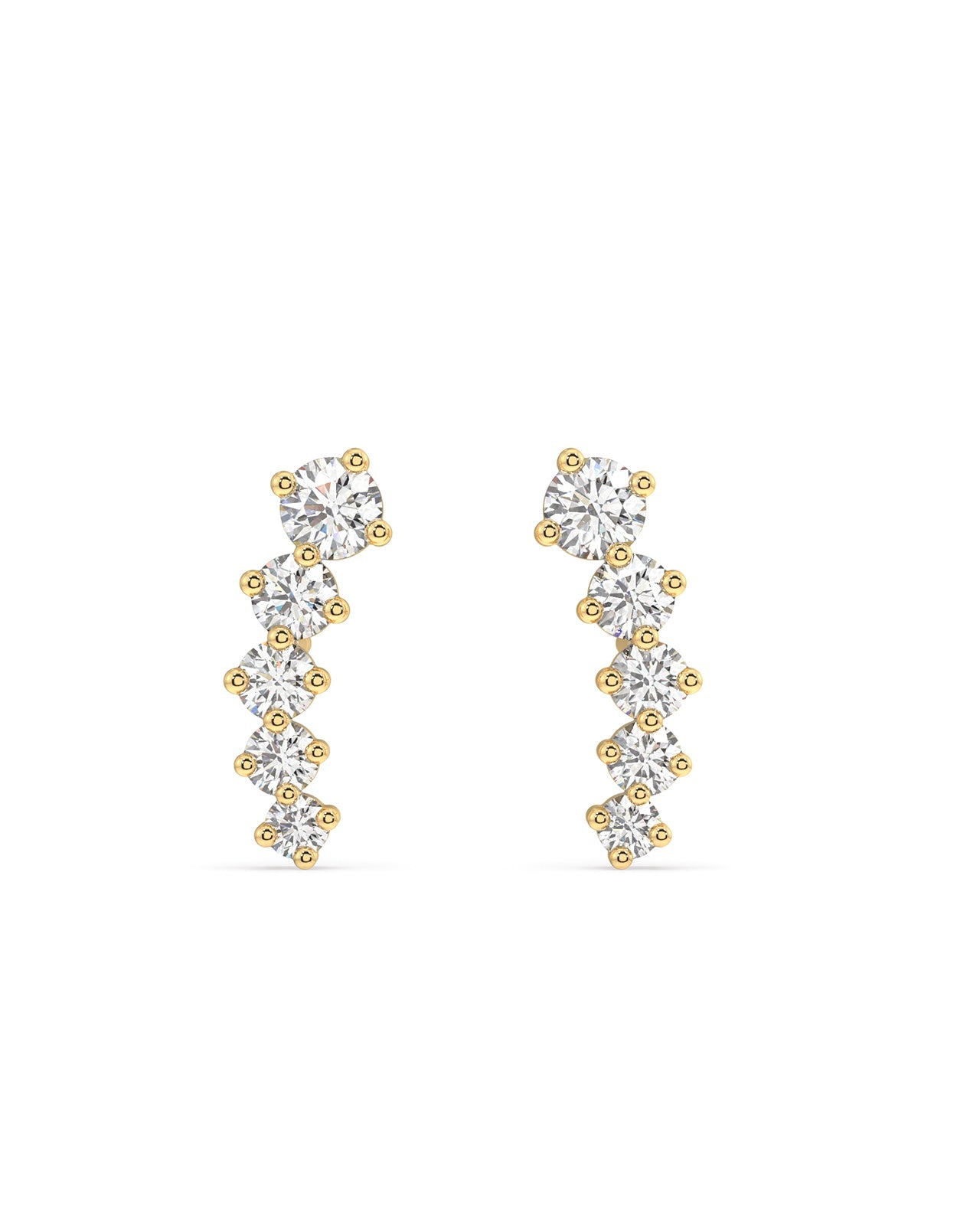 Five Stone Climber Studs Earrings