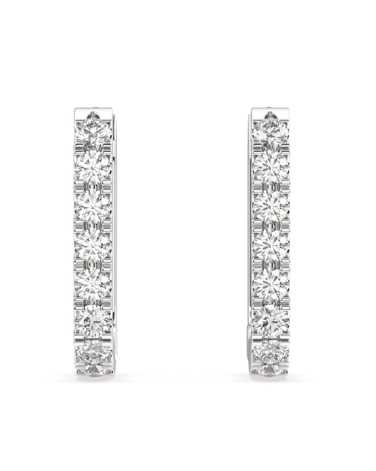 Statement Zirconia Square Hoop Earrings