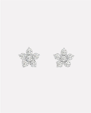 Five Petal Flower Stud Earrings