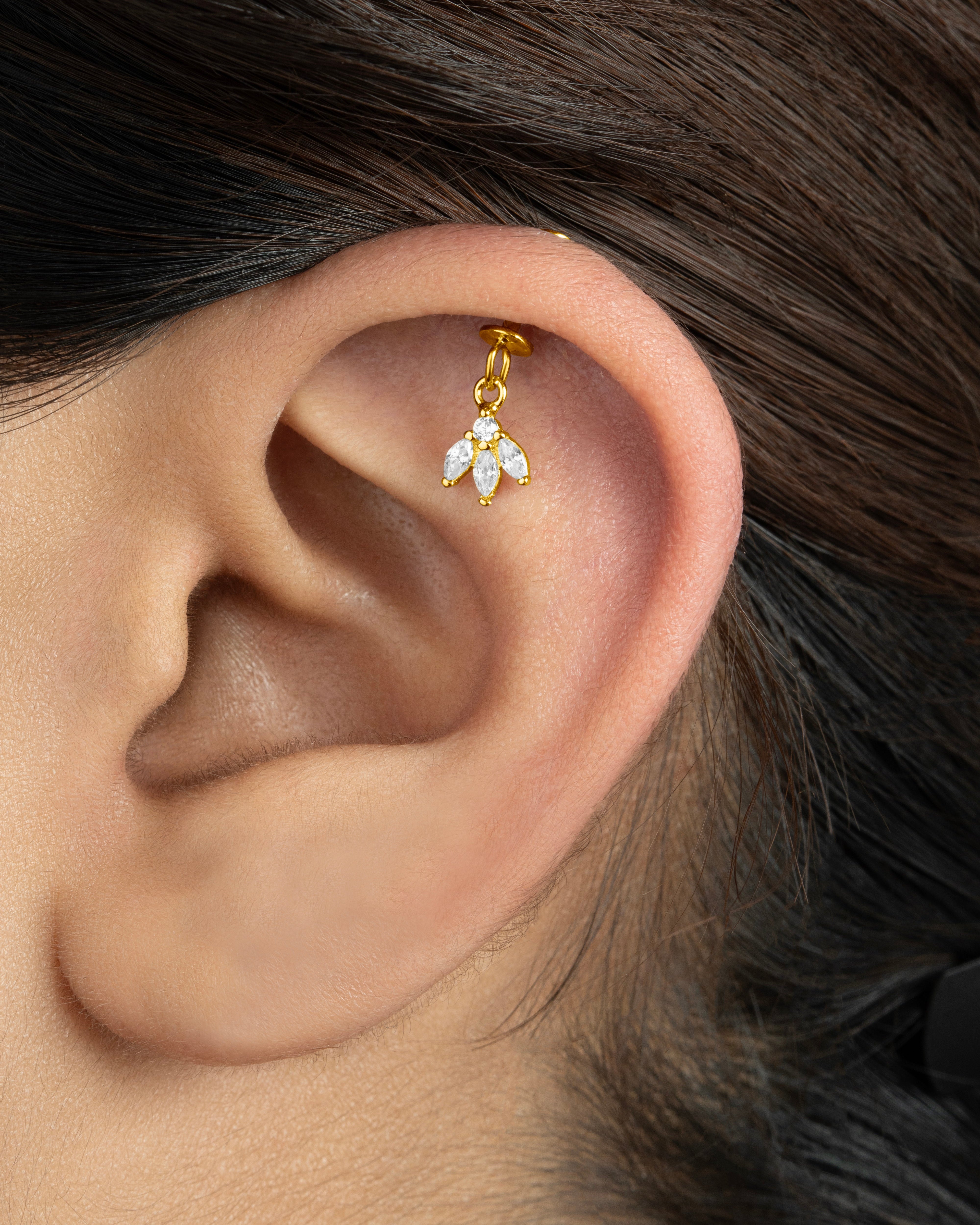 Petal Helix Hanging Earrings