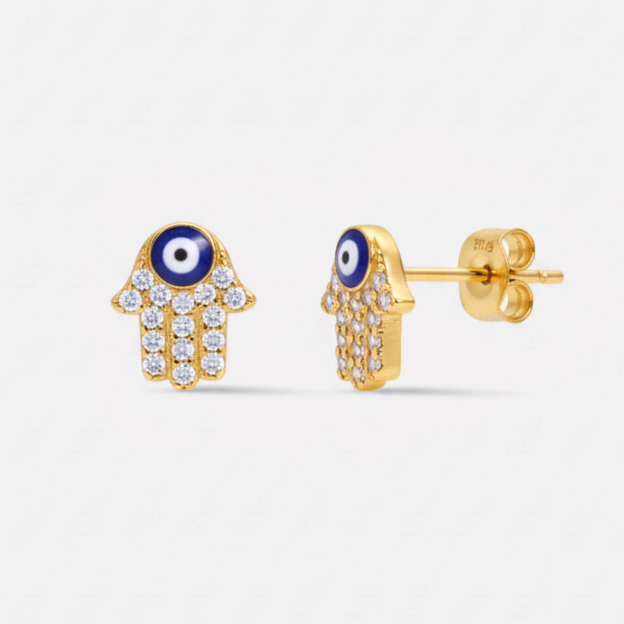 Budha Hand Evil Eye Stud - Minimal Earrings