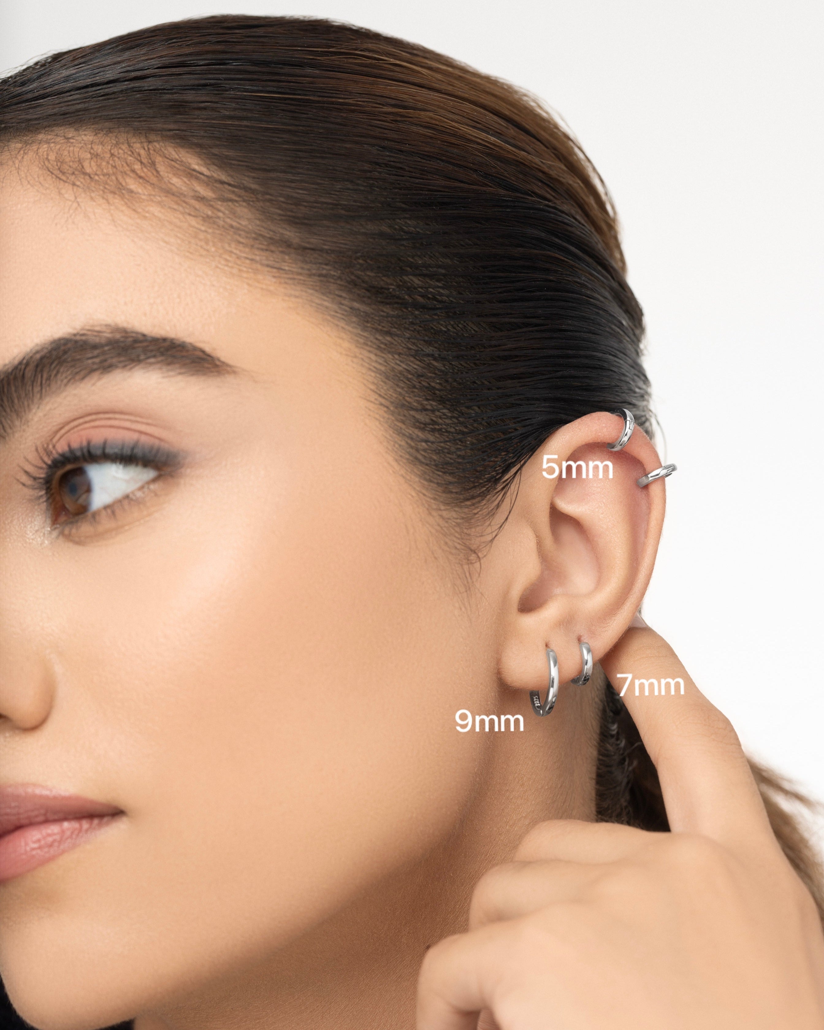 Evergreen Silver Hoops Multiple Sizes Hoop Earrings