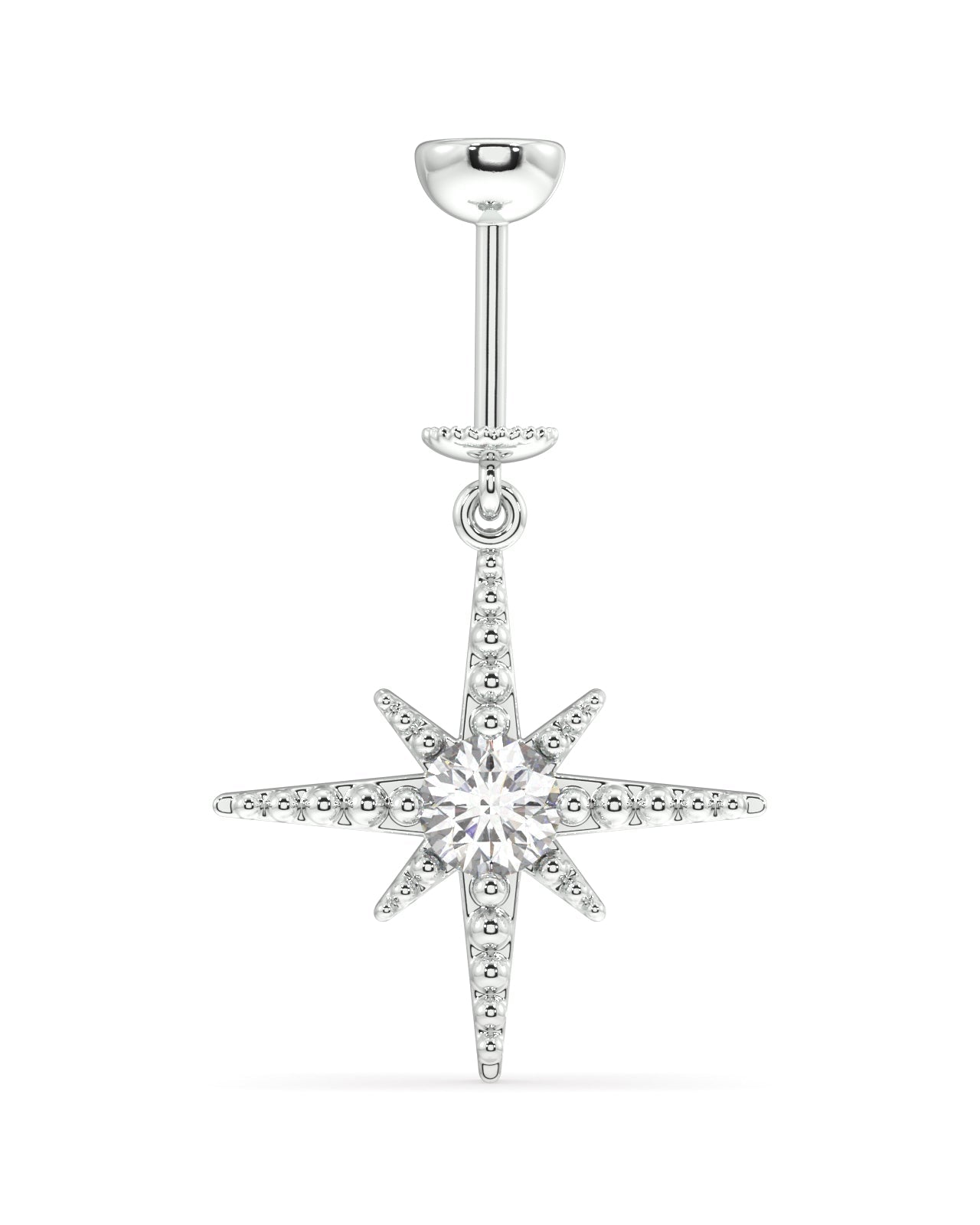 Zirconia Snow Burst Screw Helix Hanging Earrings